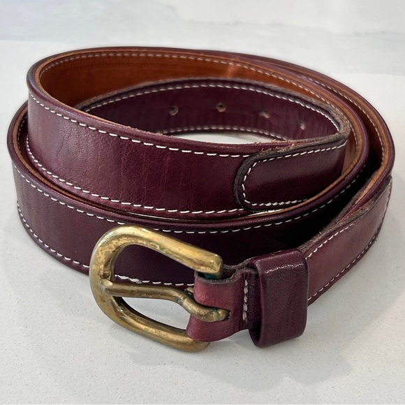 Roots All Leather Skinny Belt - Picture 1 of 6